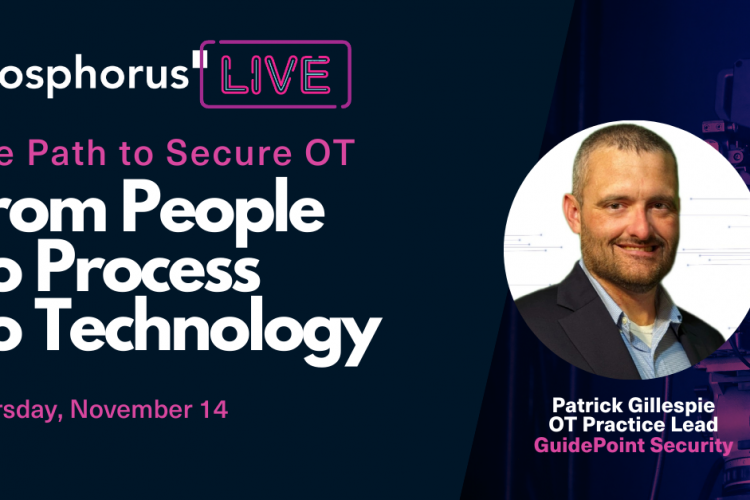 Patrick Gillespie, OT Practice Lead at Guidepoint Security, is a guest on Phosphorus LIVE!