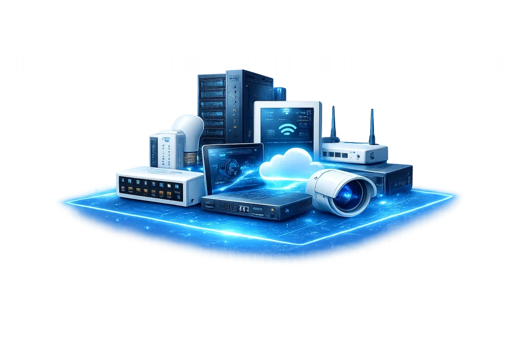 variety of connected xIoT devices across data center infrastructure environments