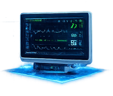 Healthcare patient monitoring device with real-time vital signs display